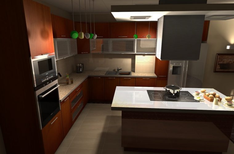 Cucine con penisola pratica